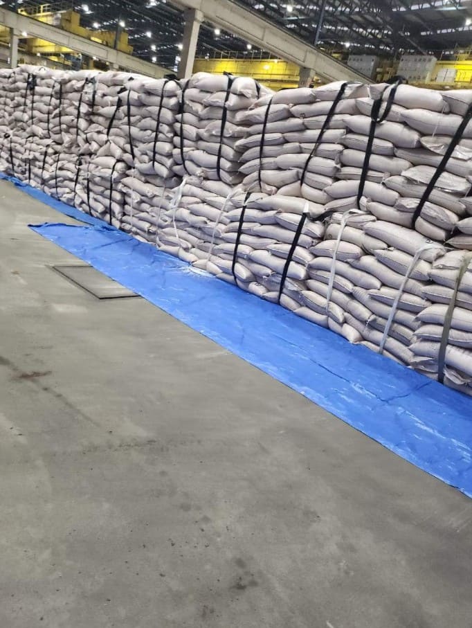 Açúcar ICUMSA 45 — Armazenagem em big bags · pré-embarque